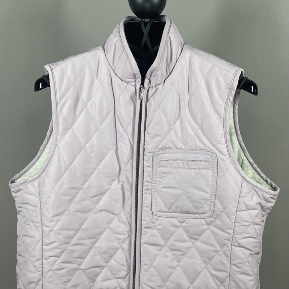 NEW Eddie Bauer Vest Coat Womens Medium purple gray quilted jacket outdoor - Picture 2 of 9